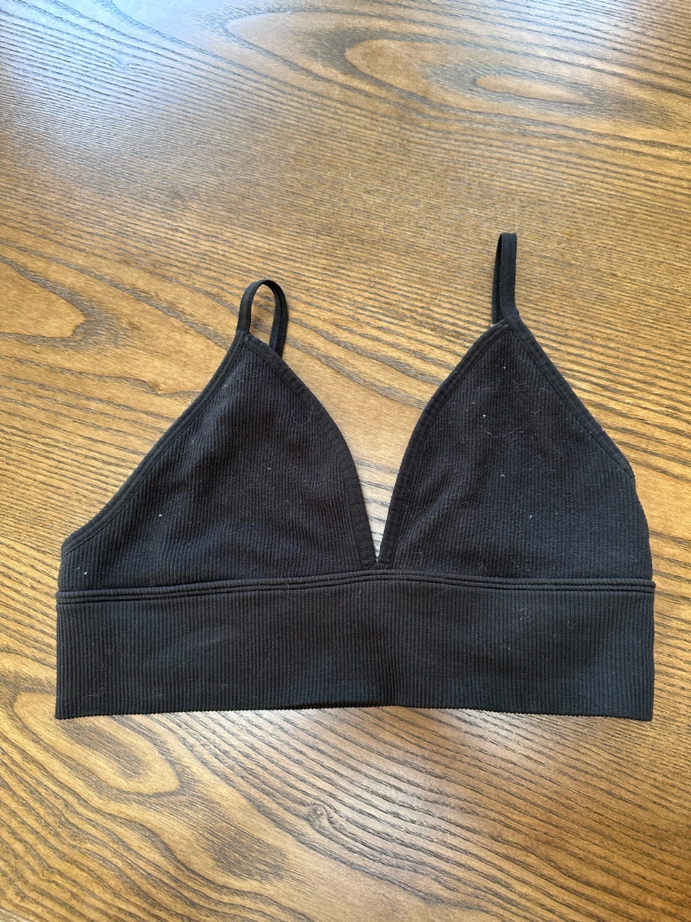 Abercrombie & Fitch Black Ribbed Bralette